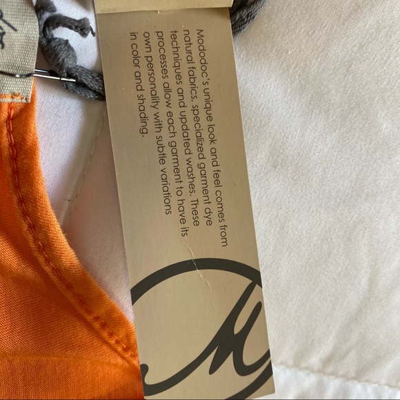 Mododoc Orange Embroidered Tank Small / Medium - Picture 6 of 6